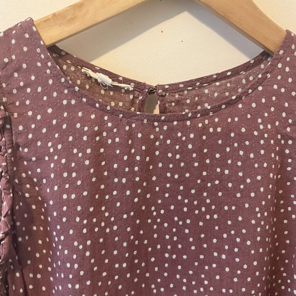 MAURICES | Women's Sleeveless Polka Dot Top Pink White Size Medium - Picture 4 of 8